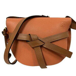 Loewe Gate Bag Orange Brown Leather Shoulder